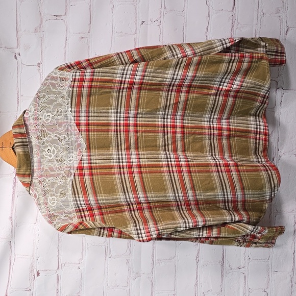 Vintage Wrangler Wrancher Lace Long Sleeve Pearl Snap Button Down Women Size XXL - Picture 10 of 12